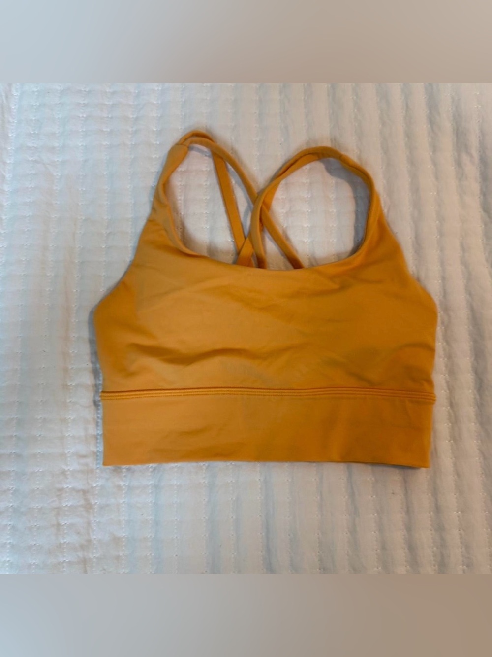 Women's Strappy Sports Bra - Mustard Yellow